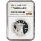 2000 W $100  Proof American Platinum Eagle 1 oz .9995 Fine NGC PF70 Ultra Cameo	