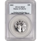 2003 $50 American Platinum Eagle 1/2 oz .9995 PCGS MS69 Gem Uncirculated Coin