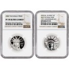 2007 W $50 Platinum American Eagle 1/2 oz .9995 NGC PF70 10th Anniversary Set