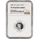 2007 W $10 Proof American Platinum Eagle 1/10 oz .9995 Fine NGC PF70 Ultra Cameo