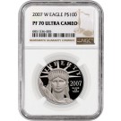 2007 W $100 Proof American Platinum Eagle 1 oz .9995 Fine NGC PF70 Ultra Cameo