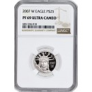 2007 W $25 Proof American Platinum Eagle 1/4 oz .9995 Fine NGC PF69 Ultra Cameo