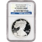 2014 W $1 Proof Silver American Eagle NGC PF70 Ultra Cameo Early Releases Label