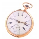 18k Gold Ancre Ligne Droite Remontoir 16 Breguet Chaton Pocket watch