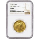 2016 W 50C 100th Anniversary 24K Gold 1/2 oz Walking Liberty Half Dollar NGC SP69
