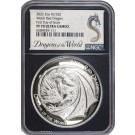 2022 $2 Fiji Proof Welsh Red Dragon 2 oz Silver NGC PF70 UC FDOI Black Core