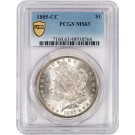 1885 CC Carson City $1 Morgan Silver Dollar PCGS Secure Gold Shield MS63 Coin