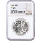 1942 50C Proof Walking Liberty Silver Half Dollar NGC PF67+ Gem Coin
