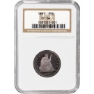 1891 25C Proof Seated Liberty Quarter Silver NGC PF64 Rainbow Toned Coin
