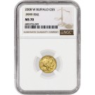 2008 W $5 1/10 oz Gold American Buffalo NGC MS70 Gem Uncirculated Key Date Coin