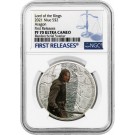 2021 $2 Niue Proof Lord Of The Rings Aragon 1 oz Silver Colorized NGC PF70 UC FR