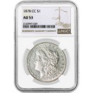 1878 CC Carson City $1 Morgan Silver Dollar NGC AU53 Key Date Coin #029