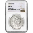 1878 CC Carson City $1 Morgan Silver Dollar VAM 22 Die Chips NGC AU53 Coin #040