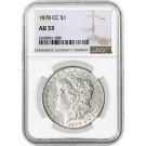 1878 CC Carson City $1 Morgan Silver Dollar NGC AU53 Key Date Coin #008