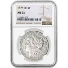 1878 CC Carson City $1 Morgan Silver Dollar NGC AU53 Key Date Coin #002