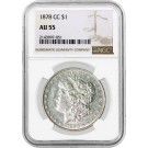 1878 CC Carson City $1 Morgan Silver Dollar NGC AU55 Key Date Coin #051