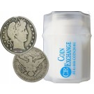 FULL DATES Roll Of 20 $10 Face Value 90% Silver Barber Half Dollars Good/Better