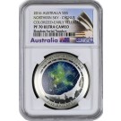 2016 $5 AUD 1 oz .999 Fine Silver Australian Northern Sky Cygnus NGC PF70 UC ER