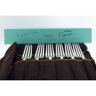 Set Of 6 Tiffany & Co San Lorenzo Sterling Silver Forks 7 3/4" No Mono Pouch Box