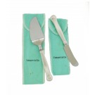 Tiffany & Co Botanical Lotus Pattern 925 Sterling Silver 2pc Cheese Serving Set 