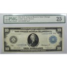 Series Of 1914 $10 Large Size Federal Reserve Star Note Chicago Fr#930* PMG VF25