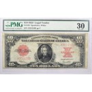 Series 1923 $10 Large Size Legal Tender Note Red Seal Poker Chip Fr#123 PMG VF30