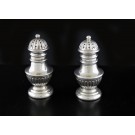 Vintage Pair Of Buccellati Italy 925 Sterling Silver Salt & Pepper Shakers