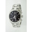 Movado Datron 40mm Stainless Steel Black Dial Quartz Watch CHRONO NOT WORKING