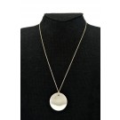 Tiffany & Co Elsa Peretti Sterling Silver 30mm Round Disc Pendant Necklace 16.5"