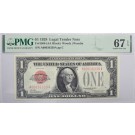 Series Of 1928 $1 Legal Tender Note Funny Back Fr#1500 PMG Superb Gem UNC 67 EPQ