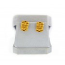 Roberto Coin Appassionata 18k Yellow White Gold Half Hoop Huggie Clip Earrings