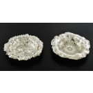 Pair Of Gorham # 866 868 Sterling Silver Hibiscus Marigold Nut Dishes 2 7/8"