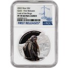 2022 $2 Niue Proof Lord Of The Rings Gimli 1 oz Silver Colorized NGC PF70 UC FR 