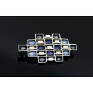 Marianne Berg Uni David Andersen Norway Sterling Silver Blue Enamel Brooch Pin