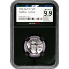 2000 $25 American Platinum Eagle 1/4 oz .9995 Fine Vault Box Series 2 NGC X MS 9.9