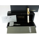 Parker Duofold Sterling Silver Gold Tone Black Enamel Roller Ball Pen NOS NWT