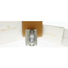Philip Stein Signature 32mm x 48mm Stainless Steel Dual Time Zone Quartz Watch