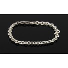 Vintage Tiffany & Co Italy 925 Sterling Silver Donut Chain Link Bracelet Size 8"
