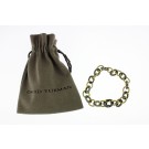 David Yurman Chain Collection 18k Gold Sterling Silver 10mm Oval Link Bracelet