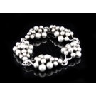 Vintage E. Dragsted Denmark Sterling Silver Grape Bunches Bracelet Size 6.75"