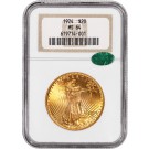 1924 $20 St Gaudens Double Eagle Gold NGC MS64 CAC Brilliant Uncirculated Coin