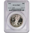 1942 50C Proof Walking Liberty Silver Half Dollar PCGS PR67 Superb Gem Coin