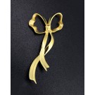 Vintage 1985 Tiffany & Co 18k Yellow Gold Ribbon Bow Brooch Pin