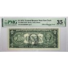 1974 $1 FRN New York Fr#1908-B Offset Printing Error Note PMG Choice VF 35 EPQ