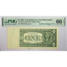 1985 $1 FRN Minneapolis Fr#1913-I Insufficient Inking Error PMG Gem UNC 66 EPQ 5