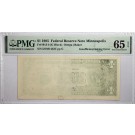 1985 $1 FRN Minneapolis Fr#1913-I Insufficient Inking Error PMG Gem UNC 65 EPQ 7