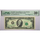 1995 $10 FRN Boston Fr#2031-A Offset Printing Error Note PMG Very Fine 30 EPQ