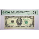 Series Of 1981 A $20 FRN Boston Fr#2074-A Cutting Error Note PMG Choice AU58