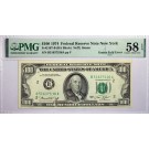 1974 $100 FRN New York Fr#2167-B Gutter Fold Error Note PMG Choice AU58 EPQ