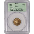 1858 1C Proof Flying Eagle Cent Judd-206 J-206 PCGS PR63 Generation 3.0 OGH 